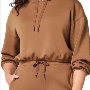 SPANX Women's Brown Hoodie Sweatshirt